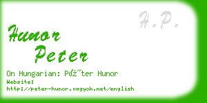 hunor peter business card